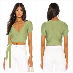 Tularosa Danny Wrap Sweater in Green Small